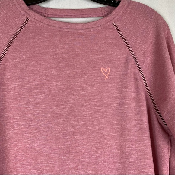 Victoria Secret Long Sleeve Open Back Pink Top - Picture 2 of 6